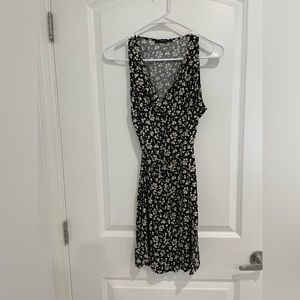 Floral Button Down Tie Dress